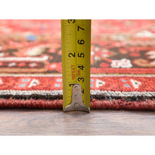 Load image into Gallery viewer, 9&#39;8&quot;x12&#39;9&quot; Imperial Red With Ivory Corners, Pure Wool, Hand Knotted, Semi Antique Bohemian Persian Heriz, Good Condition, Rustic Feel, Sides And Ends Professionally Secured, Cleaned, Oriental Rug FWR512190