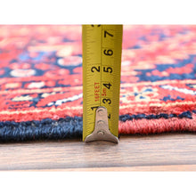 Load image into Gallery viewer, 9&#39;6&quot;x13&#39;6&quot; Cardinals Red, Pure Wool, Hand Knotted, Semi Antique Bohemian Persian Heriz, Good Condition, Distressed Look, Sides And Ends Professionally Secured, Cleaned, Oriental Rug FWR512220