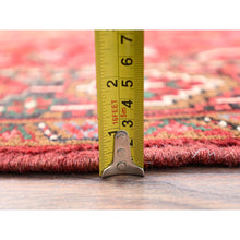 Load image into Gallery viewer, 10&#39;1&quot;x12&#39;9&quot; Desire Red, Hand Knotted, Semi Antique Bohemian Persian Heriz, Good Condition, Distressed Look, Pure Wool, Sides And Ends Professionally Secured, Cleaned, Oriental Rug FWR512292
