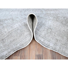 Load image into Gallery viewer, 6&#39;6&quot;x9&#39;6&quot; Laid Gray, Vintage Persian Tabriz, Distressed Look, Sheared Low, Worn Wool, Hand Knotted, Oriental Rug FWR512412