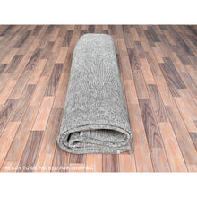 Load image into Gallery viewer, 9&#39;4&quot;x12&#39;10&quot; Thunder Gray, Vintage Persian Tabriz, Distressed, Cropped Thin, Overdyed, Worn Wool, Hand Knotted, Oriental Rug FWR512436