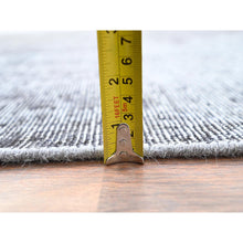 Load image into Gallery viewer, 9&#39;4&quot;x12&#39;10&quot; Thunder Gray, Vintage Persian Tabriz, Distressed, Cropped Thin, Overdyed, Worn Wool, Hand Knotted, Oriental Rug FWR512436