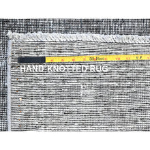 Load image into Gallery viewer, 9&#39;4&quot;x12&#39;10&quot; Thunder Gray, Vintage Persian Tabriz, Distressed, Cropped Thin, Overdyed, Worn Wool, Hand Knotted, Oriental Rug FWR512436