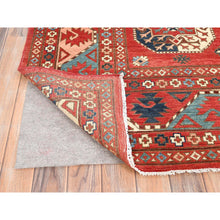 Load image into Gallery viewer, 8&#39;2&quot;x9&#39;10&quot; Ajax Red, Hand Knotted, Densely Woven, Afghan Special Kazak With Ersari Elephant Feet Design, Pure Wool, Natural Dyes, Oriental Rug FWR512496