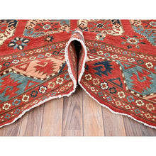 Load image into Gallery viewer, 8&#39;2&quot;x9&#39;10&quot; Ajax Red, Hand Knotted, Densely Woven, Afghan Special Kazak With Ersari Elephant Feet Design, Pure Wool, Natural Dyes, Oriental Rug FWR512496