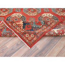 Load image into Gallery viewer, 8&#39;2&quot;x9&#39;10&quot; Ajax Red, Hand Knotted, Densely Woven, Afghan Special Kazak With Ersari Elephant Feet Design, Pure Wool, Natural Dyes, Oriental Rug FWR512496