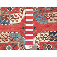 Load image into Gallery viewer, 8&#39;2&quot;x9&#39;10&quot; Ajax Red, Hand Knotted, Densely Woven, Afghan Special Kazak With Ersari Elephant Feet Design, Pure Wool, Natural Dyes, Oriental Rug FWR512496
