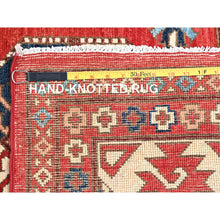 Load image into Gallery viewer, 8&#39;2&quot;x9&#39;10&quot; Ajax Red, Hand Knotted, Densely Woven, Afghan Special Kazak With Ersari Elephant Feet Design, Pure Wool, Natural Dyes, Oriental Rug FWR512496
