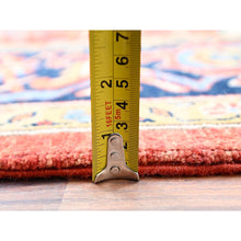 Load image into Gallery viewer, 9&#39;x11&#39;6&quot; Candy Red, Soft Wool, Dense Weave, Natural Dyes, Afghan Peshawar With Serapi Heriz Design, Hand Knotted, Oriental Rug FWR512616