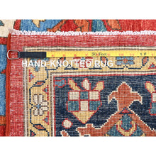Load image into Gallery viewer, 9&#39;x11&#39;6&quot; Candy Red, Soft Wool, Dense Weave, Natural Dyes, Afghan Peshawar With Serapi Heriz Design, Hand Knotted, Oriental Rug FWR512616