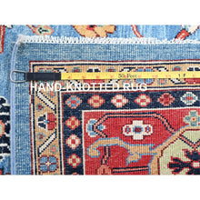 Load image into Gallery viewer, 9&#39;x11&#39;6&quot; Sky Blue, Vegetable Dyes, Extra Soft Wool, Afghan Peshawar With Serapi Heriz Design, Dense Weave, Hand Knotted, Oriental Rug FWR512682