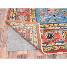 Load image into Gallery viewer, 8&#39;x9&#39;10&quot; Tangerine Orange, Soft Wool, Vegetable Dyes, Dense Weave, Afghan Peshawar With Serapi Heriz Design, Hand Knotted, Oriental Rug FWR512766