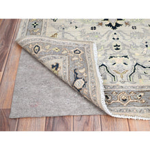 Load image into Gallery viewer, 3&#39;1&quot;x4&#39;10&quot; Marian Blue, Afghan Peshawar With Serapi Heriz Design, Dense Weave, Vegetable Dyes, Natural Wool, Hand Knotted, Oriental Rug FWR513054