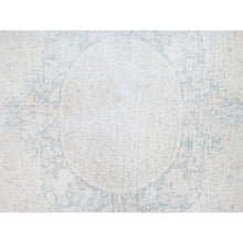 Load image into Gallery viewer, 9&#39;4&quot;x12&#39;3&quot; Spring White, Pure Wool, Hand Knotted, Vintage Persian Kerman, Washed Out, Evenly Worn, Cleaned with Sides and Edges Professionally Secured, Oriental Rug FWR513150