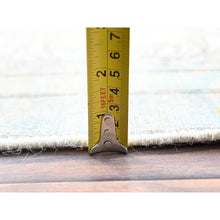 Load image into Gallery viewer, 7&#39;2&quot;x9&#39;10&quot; Alabaster White, Natural Wool, Hand Knotted, Vintage Persian Kerman, Washed Out, Evenly Worn, Cleaned with Sides and Edges Professionally Secured, Oriental Rug FWR513174