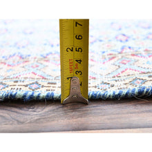 Load image into Gallery viewer, 7&#39;9&quot;x10&#39;1&quot; Arctic Blue, Vintage Persian Kerman, Erased Medallion, Worn Down, Pure Wool, Hand Knotted, Cleaned with Sides and Edges Professionally Secured, Oriental Rug FWR513186