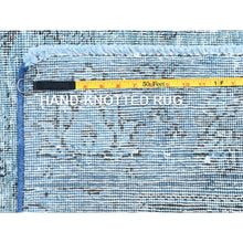 Load image into Gallery viewer, 7&#39;1&quot;x10&#39;8&quot; Beige Vintage Persian Tabriz Hand Knotted Worn Wool, Sheared Low, Distressed Look Shabby Chic Oriental Rug FWR487686