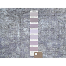 Load image into Gallery viewer, 7&#39;1&quot;x10&#39;4&quot; Eminence Purple, Rustic Feel, Soft Wool, Hand Knotted, Vintage Persian Tabriz, Worn Down, Oriental Rug FWR513246