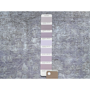 7'1"x10'4" Eminence Purple, Rustic Feel, Soft Wool, Hand Knotted, Vintage Persian Tabriz, Worn Down, Oriental Rug FWR513246