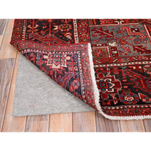 Load image into Gallery viewer, 10&#39;1&quot;x12&#39;9&quot; Ajax Red, Semi Antique Persian Heriz With Tribal Ambience, Good Condition, Distressed Look, Pure Wool, Hand Knotted, Oriental Rug FWR513372