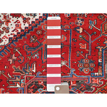 Load image into Gallery viewer, 10&#39;1&quot;x12&#39;9&quot; Ajax Red, Semi Antique Persian Heriz With Tribal Ambience, Good Condition, Distressed Look, Pure Wool, Hand Knotted, Oriental Rug FWR513372