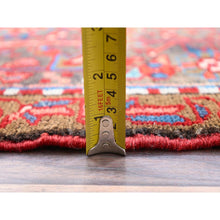 Load image into Gallery viewer, 10&#39;1&quot;x12&#39;9&quot; Ajax Red, Semi Antique Persian Heriz With Tribal Ambience, Good Condition, Distressed Look, Pure Wool, Hand Knotted, Oriental Rug FWR513372