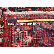 Load image into Gallery viewer, 10&#39;1&quot;x12&#39;9&quot; Ajax Red, Semi Antique Persian Heriz With Tribal Ambience, Good Condition, Distressed Look, Pure Wool, Hand Knotted, Oriental Rug FWR513372