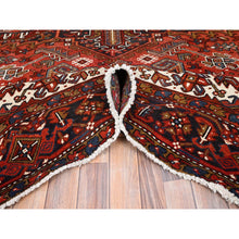 Load image into Gallery viewer, 9&#39;10&quot;x13&#39; Turkey Red, Good Condition, Rustic Feel, Worn Wool, Hand Knotted, Semi Antique Persian Heriz With Tribal Ambience, Oriental Rug FWR513414