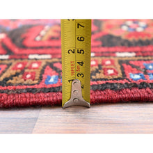 Load image into Gallery viewer, 7&#39;5&quot;x10&#39;2&quot; Fire Brick Red, Vintage Persian Heriz With Village Motif, Good Condition, Distressed Look, Pure Wool, Hand Knotted, Oriental Rug FWR513420