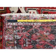 Load image into Gallery viewer, 7&#39;5&quot;x10&#39;2&quot; Fire Brick Red, Vintage Persian Heriz With Village Motif, Good Condition, Distressed Look, Pure Wool, Hand Knotted, Oriental Rug FWR513420