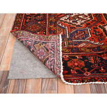 Load image into Gallery viewer, 10&#39;x13&#39;2&quot; Fire Brick Red, Pure Wool, Hand Knotted, Semi Antique Persian Heriz With Village Motif, Good Condition, Distressed Look, Oriental Rug FWR513468