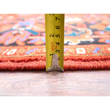 Load image into Gallery viewer, 10&#39;1&quot;x13&#39;2&quot; Chili Red, Semi Antique Persian Heriz, Good Condition, Rustic Feel, Worn Wool, Hand Knotted, Oriental Rug FWR513534
