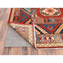 Load image into Gallery viewer, 10&#39;x13&#39;10&quot; Cardinals Red, Afghan Ersari With Elephant Feet Design, Hand Knotted, Natural Dyes, Natural Wool, Oriental Rug FWR513540