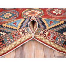 Load image into Gallery viewer, 10&#39;x13&#39;10&quot; Cardinals Red, Afghan Ersari With Elephant Feet Design, Hand Knotted, Natural Dyes, Natural Wool, Oriental Rug FWR513540