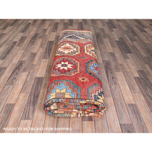 Load image into Gallery viewer, 10&#39;x13&#39;10&quot; Cardinals Red, Afghan Ersari With Elephant Feet Design, Hand Knotted, Natural Dyes, Natural Wool, Oriental Rug FWR513540