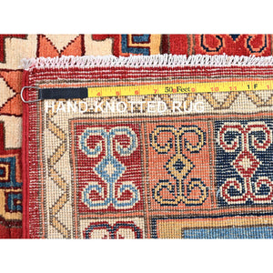 10'x13'10" Cardinals Red, Afghan Ersari With Elephant Feet Design, Hand Knotted, Natural Dyes, Natural Wool, Oriental Rug FWR513540