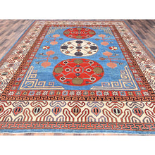 Load image into Gallery viewer, 9&#39;1&quot;x11&#39;9&quot; Baby Blue, Khotan Design With Large Elements, Hand Knotted, Natural Dyes, Soft Wool, Oriental Rug FWR513576