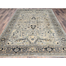Load image into Gallery viewer, 6&#39;x8&#39;9&quot; Battleship Grey, Afghan Peshawar With Serapi Heriz Design, Soft Wool, Vegetable Dyes, Dense Weave, Hand Knotted, Oriental Rug FWR513666