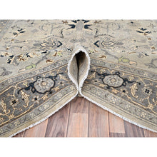 Load image into Gallery viewer, 6&#39;x8&#39;9&quot; Battleship Grey, Afghan Peshawar With Serapi Heriz Design, Soft Wool, Vegetable Dyes, Dense Weave, Hand Knotted, Oriental Rug FWR513666