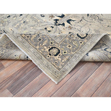 Load image into Gallery viewer, 6&#39;x8&#39;9&quot; Battleship Grey, Afghan Peshawar With Serapi Heriz Design, Soft Wool, Vegetable Dyes, Dense Weave, Hand Knotted, Oriental Rug FWR513666