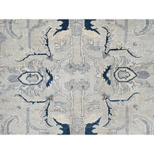 Load image into Gallery viewer, 6&#39;x8&#39;9&quot; Battleship Grey, Afghan Peshawar With Serapi Heriz Design, Soft Wool, Vegetable Dyes, Dense Weave, Hand Knotted, Oriental Rug FWR513666