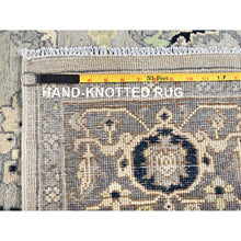 Load image into Gallery viewer, 6&#39;x8&#39;9&quot; Battleship Grey, Afghan Peshawar With Serapi Heriz Design, Soft Wool, Vegetable Dyes, Dense Weave, Hand Knotted, Oriental Rug FWR513666