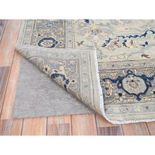 Load image into Gallery viewer, 6&#39;2&quot;x8&#39;10&quot; Gainsboro Grey, Afghan Peshawar With Serapi Heriz Design, Extra Soft Wool, Hand Knotted, Natural Dyes, Dense Weave, Oriental Rug FWR513672