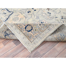 Load image into Gallery viewer, 6&#39;2&quot;x8&#39;10&quot; Gainsboro Grey, Afghan Peshawar With Serapi Heriz Design, Extra Soft Wool, Hand Knotted, Natural Dyes, Dense Weave, Oriental Rug FWR513672