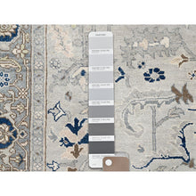 Load image into Gallery viewer, 6&#39;2&quot;x8&#39;10&quot; Gainsboro Grey, Afghan Peshawar With Serapi Heriz Design, Extra Soft Wool, Hand Knotted, Natural Dyes, Dense Weave, Oriental Rug FWR513672