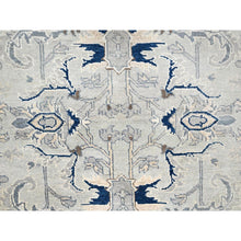 Load image into Gallery viewer, 6&#39;2&quot;x8&#39;10&quot; Gainsboro Grey, Afghan Peshawar With Serapi Heriz Design, Extra Soft Wool, Hand Knotted, Natural Dyes, Dense Weave, Oriental Rug FWR513672