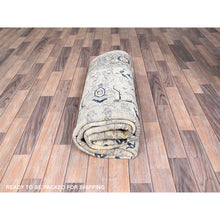 Load image into Gallery viewer, 6&#39;2&quot;x8&#39;10&quot; Gainsboro Grey, Afghan Peshawar With Serapi Heriz Design, Extra Soft Wool, Hand Knotted, Natural Dyes, Dense Weave, Oriental Rug FWR513672