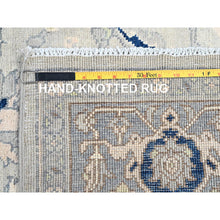 Load image into Gallery viewer, 6&#39;2&quot;x8&#39;10&quot; Gainsboro Grey, Afghan Peshawar With Serapi Heriz Design, Extra Soft Wool, Hand Knotted, Natural Dyes, Dense Weave, Oriental Rug FWR513672