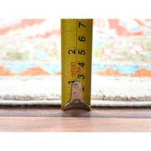 Load image into Gallery viewer, 8&#39;1&quot;x9&#39;9&quot; Bone White, Pure Wool, Vegetable Dyes, 200 Kpsi, Heriz All Over Design, Hand Knotted, Oriental Rug FWR513690