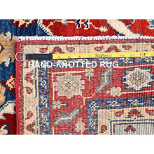 Load image into Gallery viewer, 4&#39;x6&#39; Baby Blue, Kazak with Geometric Medallions Design, Hand Knotted, Soft and Shiny Wool, Natural Dyes, Denser Weave, Oriental Rug FWR2508